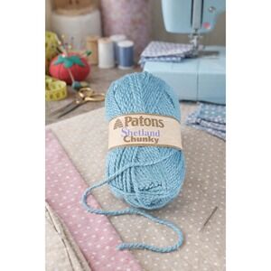 Vintage Patons Shetland Chunky Yarn Soft Teal 100g Acrylic Wool Blend